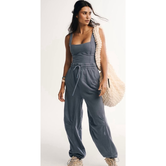 FP Movement by Free People Pants - FP Movement by Free People Inbound Onesie NWT XS Misty Blue Sold Out